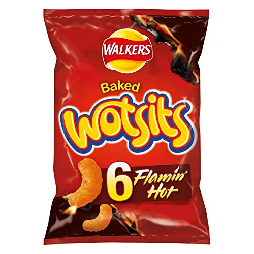 Walkers Wotsits Flamin Hot' Multipack Snacks, 6 x 16 g von Walkers