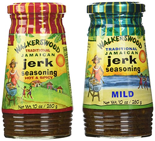 Jamaican Jerk Gewürzmischung, je 284 ml, mild, scharf und würzig von Walkerswood