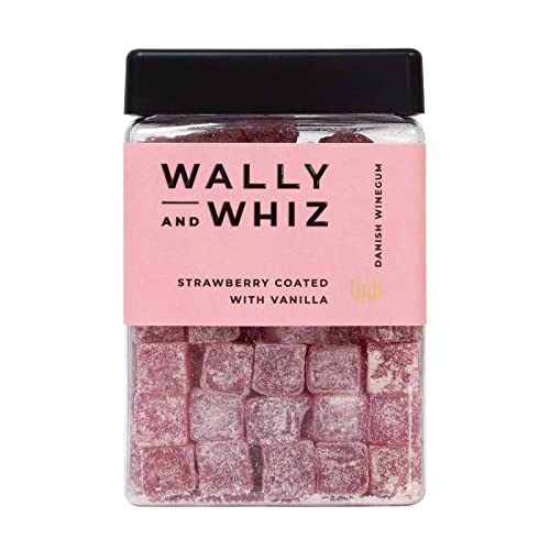 Wally and Whiz - Dänische Gourmet Weingummis - Erdbeere und Vanille - Süßigkeiten Fruchtgummis - Tolles Geschenk - Vegane Glutenfrei und Allergenfrei - Natürliche Aromen und Farben - 240g von Wally And Whiz