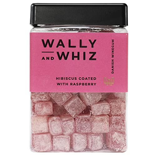 Wally and Whiz - Dänische Gourmet Weingummis - Hibiskus und Himbeer Geschmack - Süßigkeiten Fruchtgummis - Tolles Geschenk - Vegane Glutenfrei und Allergenfrei - Natürliche Aromen und Farben 240g von Wally And Whiz