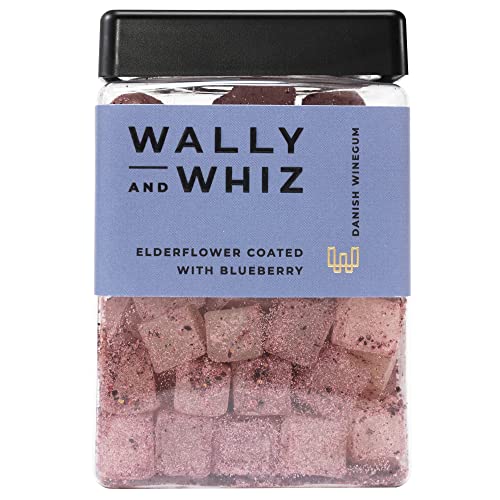 Wally and Whiz - Dänische Gourmet Weingummis - Holunderblüten und Blaubeer - Süßigkeiten Fruchtgummis - Tolles Geschenk - Vegane Glutenfrei und Allergenfrei - Natürliche Aromen und Farben 240g von Wally And Whiz