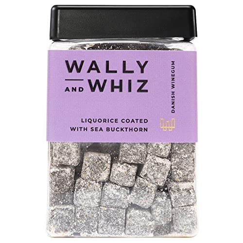 Wally and Whiz - Dänische Gourmet Weingummis - Lakritz und Sanddorn Geschmack - Süßigkeiten Fruchtgummis - Tolles Geschenk - Vegane Glutenfrei und Allergenfrei - Natürliche Aromen und Farben 240g von Wally And Whiz