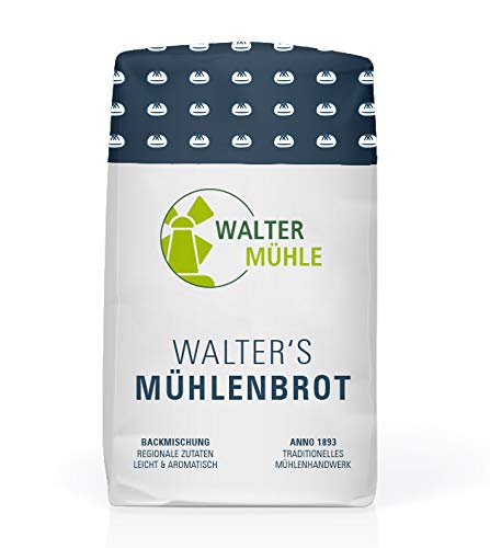 Brotbackmischung Weizen & Dinkel unbehandelt| Walter´s Mühlenbrot | Walter Mühle | 1kg (10 Pack) | Premium Bäckerqualität | Natur Pur von Walter Mühle