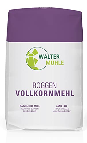 Roggenvollkornmehl unbehandelt | Roggen | Walter Mühle | 1kg (10 Pack) | Premium Bäckerqualität | Natur Pur von Walter Mühle