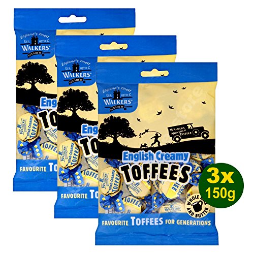 Walkers Nonsuch English Creamy Toffees 3x 150g (450g) - britische Toffees von Walters Nonsuch