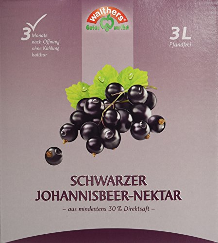 Walthers Schwarzer Johannisbeer-Nektar, 2er Pack (2 x 3 l Saftbox) von Walther's