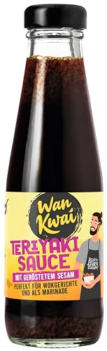 Wan Kwai Teriyaki Sauce 200ml – Mit geröstetem Sesam für besonderen Geschmack. Perfekte Marinade für Fleisch oder Gemüse. Vielseitig einsetzbar in deiner Küche. von Wan Kwai