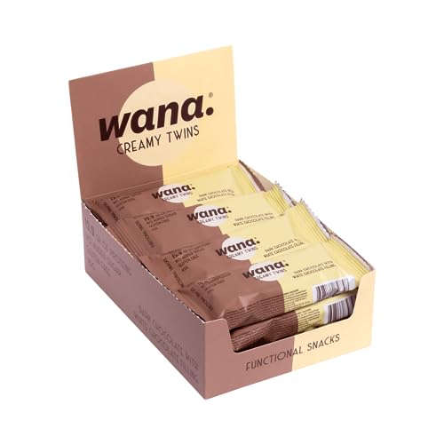 Wana Creamy Twins (12x45g) Dark Chocolate & White Chocolate Filling von Wana