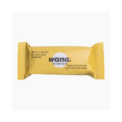 Wana - Waffand'cream Bar (43g) - Proteinriegel - Gourmet- und Proteinwaffel - Dark Chocolate von Wana