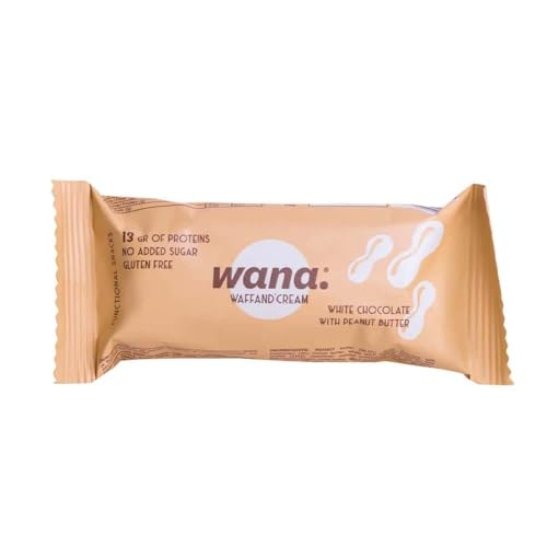 Wana - Waffand'cream Bar (43g) - Proteinriegel - Gourmet- und Proteinwaffel - White Chocolate Peanut von Wana