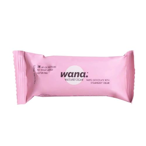 Wana - Waffand'cream Bar (43g) - Proteinriegel - Gourmet- und Proteinwaffel - white Chocolate Strawberry von Wana