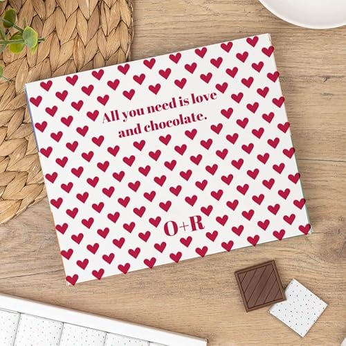 Wanapix | Personalisierte Pralinenschachtel | 20 Pralinen Milchschokolade | Pralinen Geschenk | Valentinstag | Liebesspruch von Wanapix