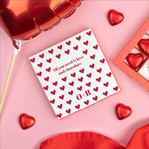 Wanapix | Personalisierte Schokoladel mit Foto und Text | 9 Pralinen Herzform | Schachtel mit Herzpralinen | Originelles Geschenk Valentinstag | Liebesfloskel von Wanapix