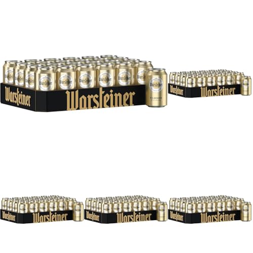 Warsteiner Premium Pilsener 24 x 0.33 L Bier Dose, Einweg, Dosenbier (Packung mit 5) von Warsteiner