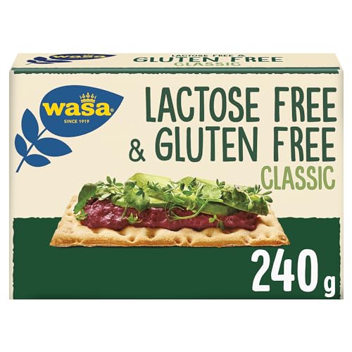 Wasa Gluten- & Lactose Free Classic 10x240g I Gluten- und laktosefreies Knäckebrot, goldbraun und kross gebacken, vegan von Wasa