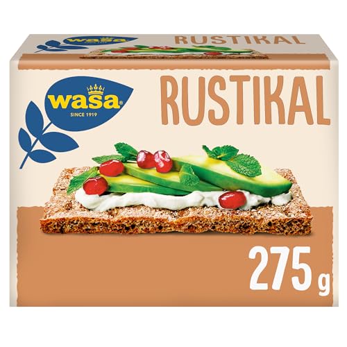 Wasa Knäckebrot Rustikal – Knuspriges, herzhaftes Knäckebrot – 12er Pack (12 x 275g) von Wasa