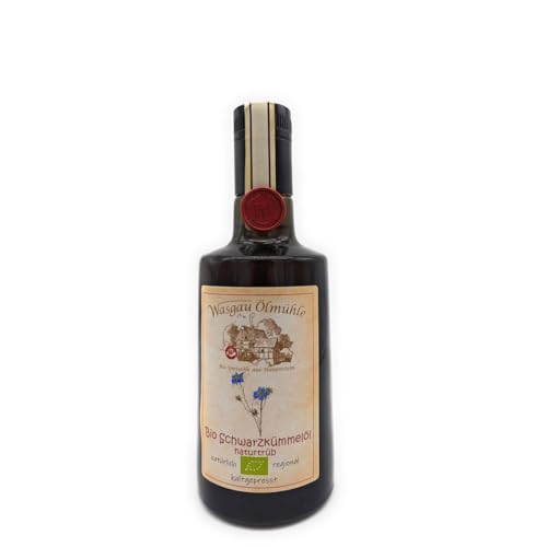 Wasgau Ölmühle - Bio Schwarzkümmelöl - 500ml - kaltgepresst, naturbelassen, Größe:500 ml von Wasgau Ölmühle