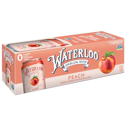 Blueberry Flavor Zero Calorie No Sugar 340 ml Dosen (12 Stück), fruchtaromatisiertes sprudelndes Wasser, natürlich aromatisiert, keine Kalorien, kein Zucker, kein Natrium von Waterloo Sparkling Water