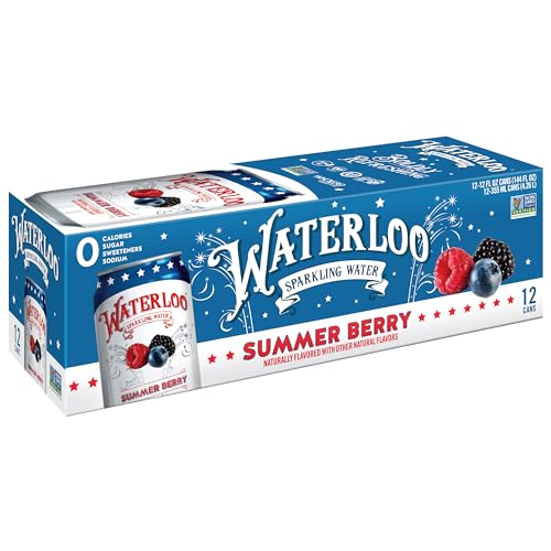 Water, Sommerbeere, 12 Stück, 340 ml von Waterloo Sparkling Water