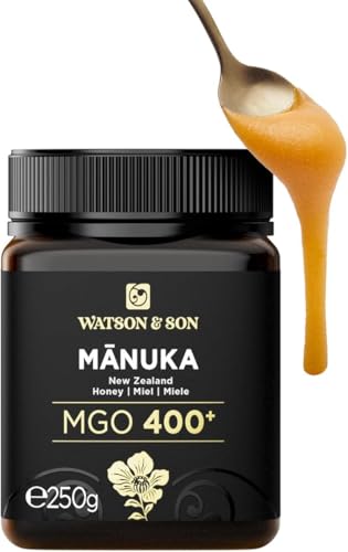 Miele Manuka MGO 400 (500g) Watson & Son - 100% zertifiziertes rohes Puro - Abgefüllt und versiegelt in Neuseeland - Manuka Honig von Watson & Son