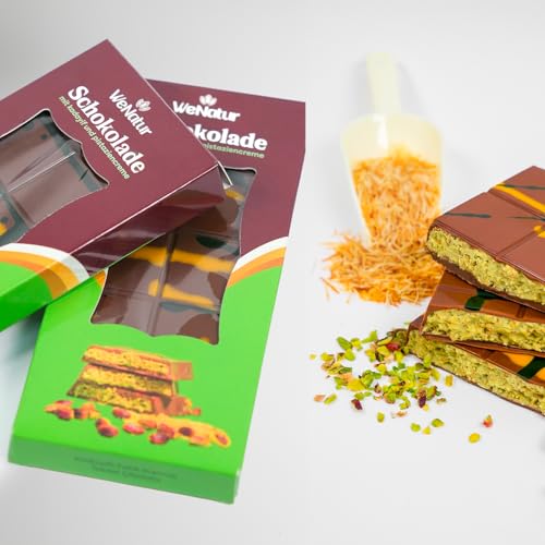 WeNatur dubai schokolade pistazie – (2X200g) pistaziencreme dubai schokolade - süßigkeiten - dubai schokolade kadayif teigfäden und pistazie - chocolate dubai, schokobrunnen süssigkeiten original von WeNatur