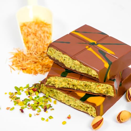 WeNatur dubai schokolade pistazie - 200g pistaziencreme dubai schokolade - süßigkeiten - dubai schokolade kadayif teigfäden und pistazie - chocolate dubai, schokobrunnen süssigkeiten original von WeNatur