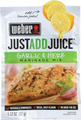 Weber Just Add Juice Marinade Mix, Garlic and Herb 1.12 Ounce (Pack of 4) von Weber