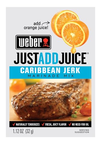 Weber Caribbean Jerk Marinade Mix, 1.12 oz. Packets (4 Pack) Just Add Juice! von Weber