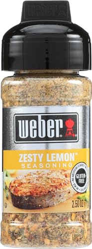 Weber Zesty Lemon Seasoning, No Artificial Flavors or Preservatives, Kosher, No MSG, Gluten Free, 2.5 Ounce (Pack of 6) von Weber