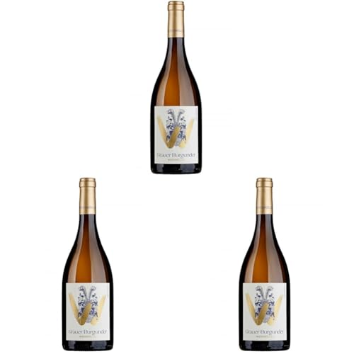 WEEGMÜLLER Grauer Burgunder Premium Trocken | Deutscher Qualitätswein aus der Pfalz |Premium Weißwein trocken| 2021 | 12,5% vol. | 1 x 0,75 Liter (Packung mit 3) von Weegmüller