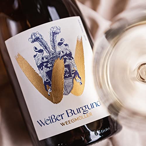 WEEGMÜLLER Weißer Burgunder Premium Trocken | Deutscher Qualitätswein aus der Pfalz | Premium Weißwein trocken| Pinot Blanc | Pinot Bianco | 2021 | 12,5% vol. | 1 x 0,75 Liter von Weegmüller