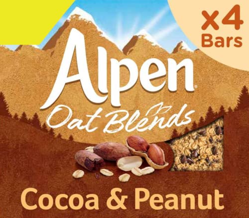 Alpen Hafermischungen Kakao und Erdnüsse, 4 Müsli-Riegel (10 Stück, insgesamt 40 Stück) von Weetabix