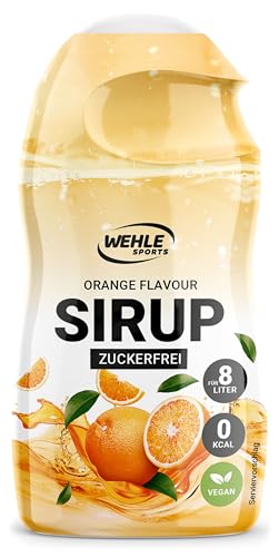 WEHLE Sirup zuckerfrei [ZERO SIRUP] - Zuckerfreier Sirup für Wasser mit Geschmack als Getränk ohne Zucker & und Kalorien - Sugar Free Fitness Getränkesirup zuckerfrei, 65 ML (65ml, Orange) von Wehle Sports