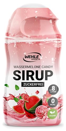 WEHLE Sirup zuckerfrei [ZERO SIRUP] - Zuckerfreier Sirup für Wasser mit Geschmack als Getränk ohne Zucker & und Kalorien - Sugar Free Fitness Getränkesirup zuckerfrei, 65 ML (65ml, Wassermelone Candy) von Wehle Sports