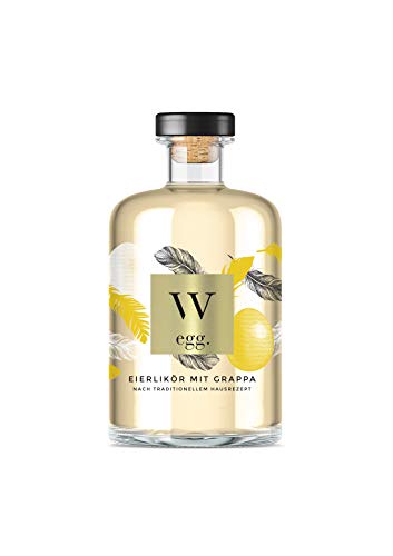 egg. Eierlikör | Eierlikör mit Grappa | 500ml Einzelflasche | 14% Vol. | vollmundiger Eierlikör | Pur oder im Waffelbecher genießen von WeiLa