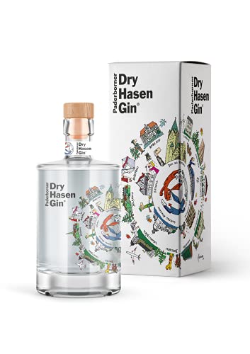 Dry Hasen Gin by Herman Reichold | mit hochwertiger Geschenkverpackung | 500ml Einzelflasche | 42% Vol. | Handcrafted Gin | Gin für Paderborn Liebhaber & Fans von WeiLa