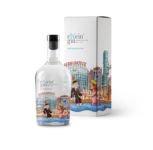 r[h]eingin Tilly Bochum Edition | mit hochwertiger Geschenkverpackung | 500ml Einzelflasche | 46% vol | Handcrafted Dry Gin | hochwertiger Gin | Geschenkidee für Bochum Liebhaber von WeiLa