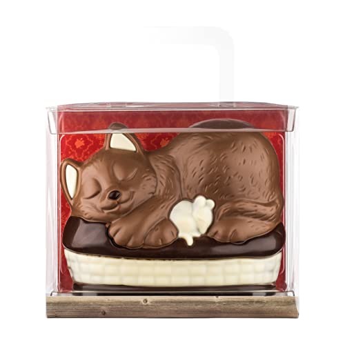 Schokoladen Geschenkpackung Katzenkörbchen, 225g von Weibler