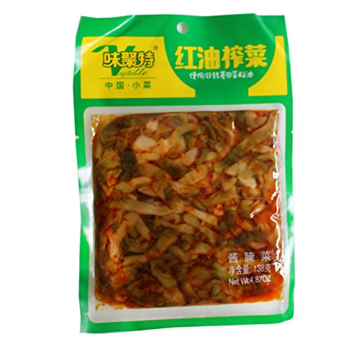 Weijute Chinesisches Eingelegtes Gemüse (Senf) mit Chili 138g von Weijute