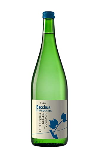 WEIN WISCHER Weißwein Bacchus halbtrockenfeinherb Qualitätswein [1,0 l] Franken Laurenziuskeller Volkach Frankenwein jetzt genießen! von Wein Wischer Nordheim am Main