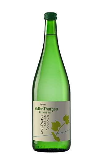 WEIN WISCHER Weißwein Müller-Thurgau halbtrockenfeinherb Qualitätswein [1,0 l] Franken Laurenziuskeller Volkach Frankenwein jetzt genießen! von Wein Wischer Nordheim am Main