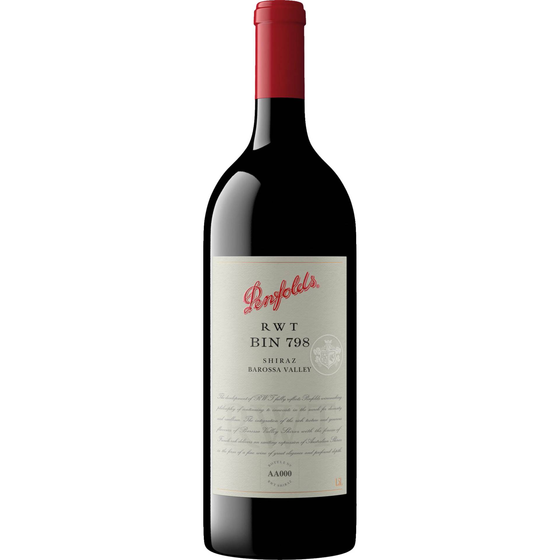 Penfolds RWT BIN 798 Shiraz, Barossa Valley, South Australia, 2020, Rotwein von Wein Wolf GmbH,53227,Bonn,Deutschland