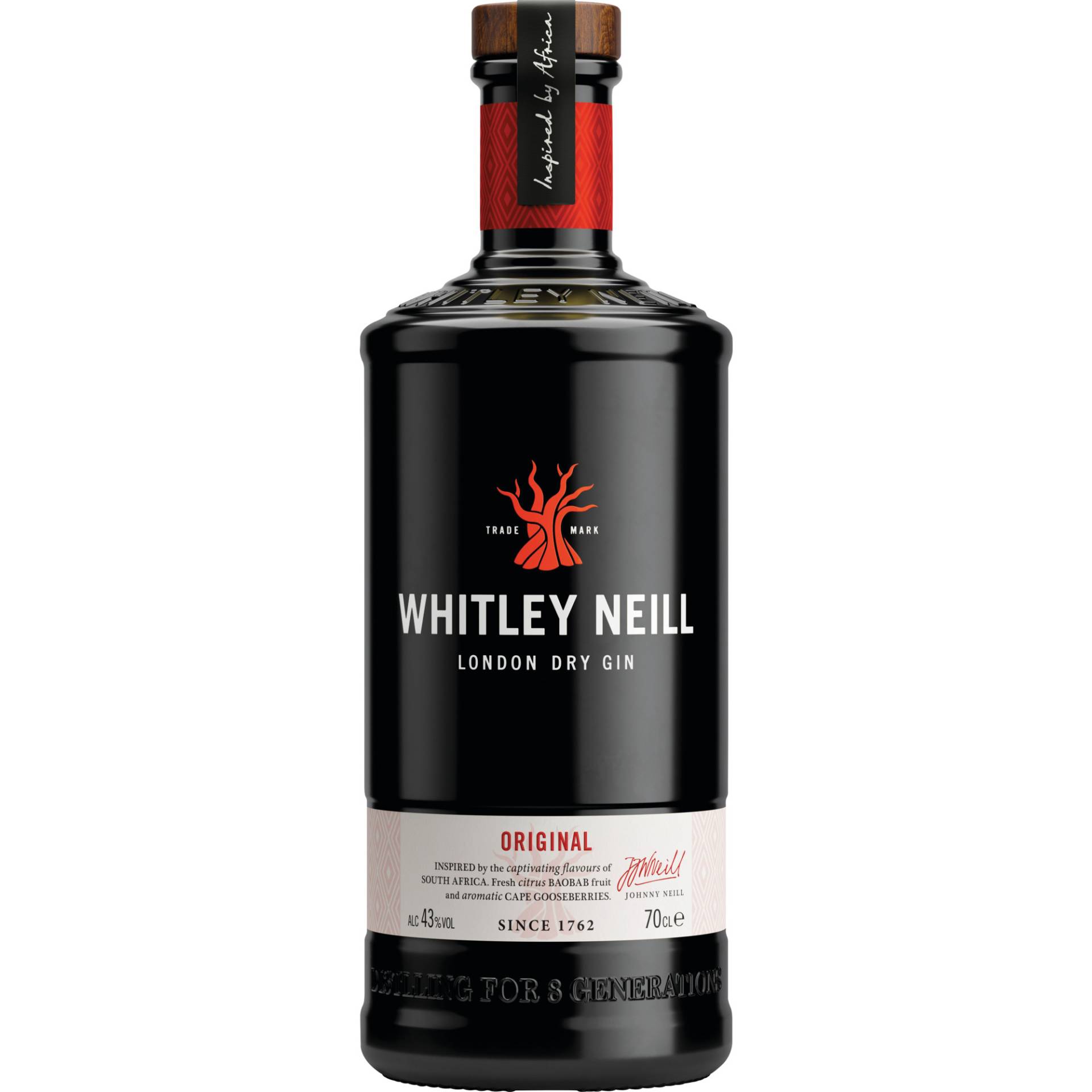 Whitley Neill Original Gin, 0,7l, 43%, Spirituosen von Wein Wolf GmbH,53227,Bonn,Deutschland