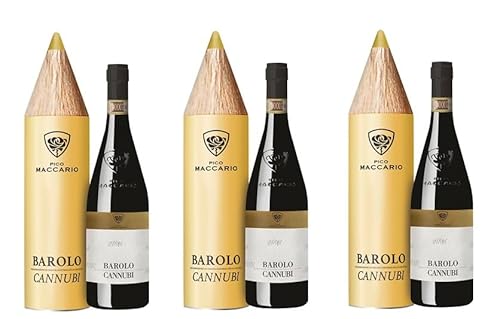 3x 0,75l - 2017er - Pico Maccario - Cannubi - in GP - Barolo D.O.C.G. - Piemonte - Italien - Rotwein trocken von Wein- und Genießerparadies