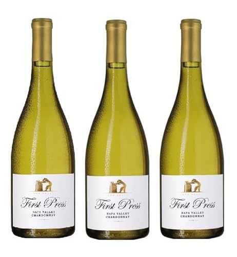 3x 0,75l - 2021er - Delicato Family Vineyards - First Press Wine Cellars - Chardonnay - Napa Valley - Weißwein trocken von Wein- und Genießerparadies