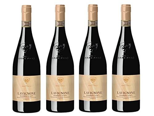 4x 1,5l - 2021er - Pico Maccario - Lavignone - MAGNUM - Barbera d'Asti D.O.C.G. - Piemonte - Italien - Rotwein trocken von Wein- und Genießerparadies