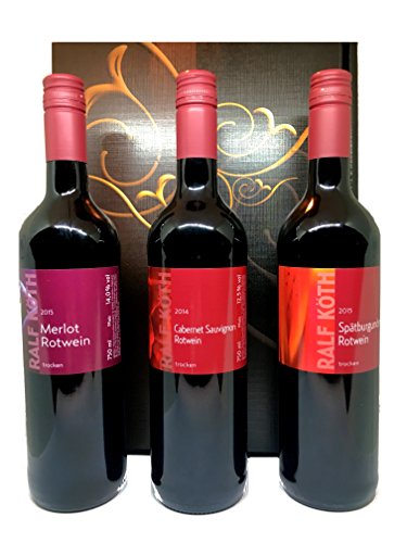 Weinset Weingut Köth Rotwein 3 x 0,75l im Geschenkkarton von Wein & Secco Köth