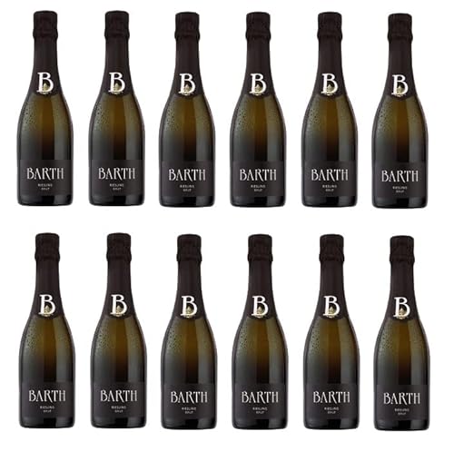 12x 0,375l - Wein- und Sektgut Barth - Riesling-Sekt - Brut - HALBE - Sekt b.A. Rheingau - Deutschland - Schaumwein brut von Wein- und Sektgut Barth