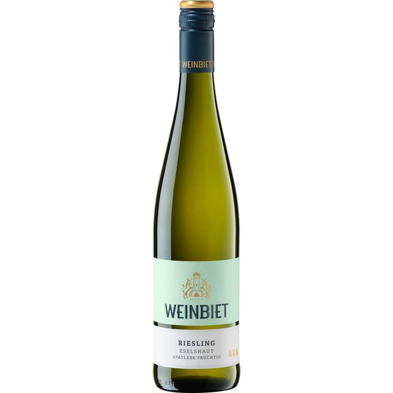 Weinbiet Mussbacher Eselshaut Riesling Spätlese, Feinfruchtig, Pfalz, Pfalz, 2023, Weißwein von Weinbiet Manufaktur eG, An der Eselshaut 57, 67435 Neustadt an der Weinstraße - DE