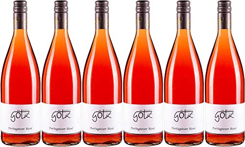 6x Portugieser Rosé feinherb 2023 - Weingut Albert Götz KG, Pfalz - Rosé von Weingut Albert Götz KG